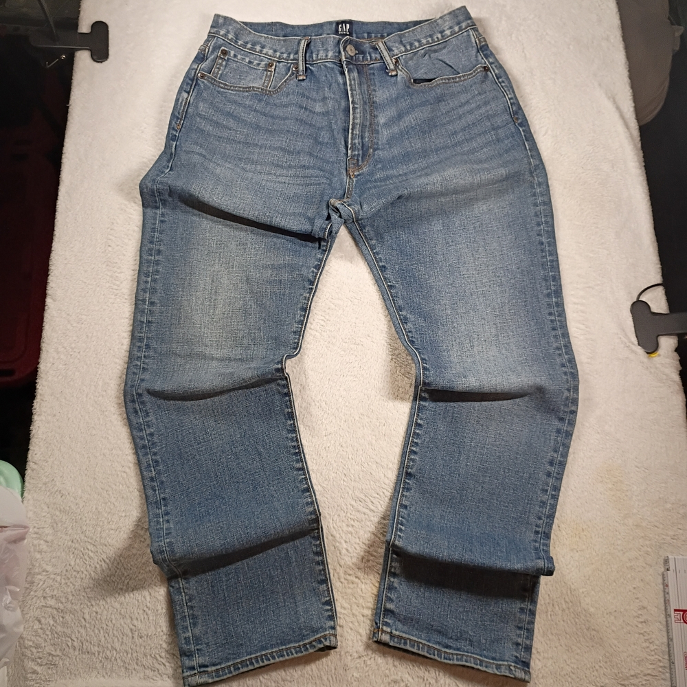 Gap Athletic Fit Jeans 32x32 Mens Light Wash Denim Stretch Casual